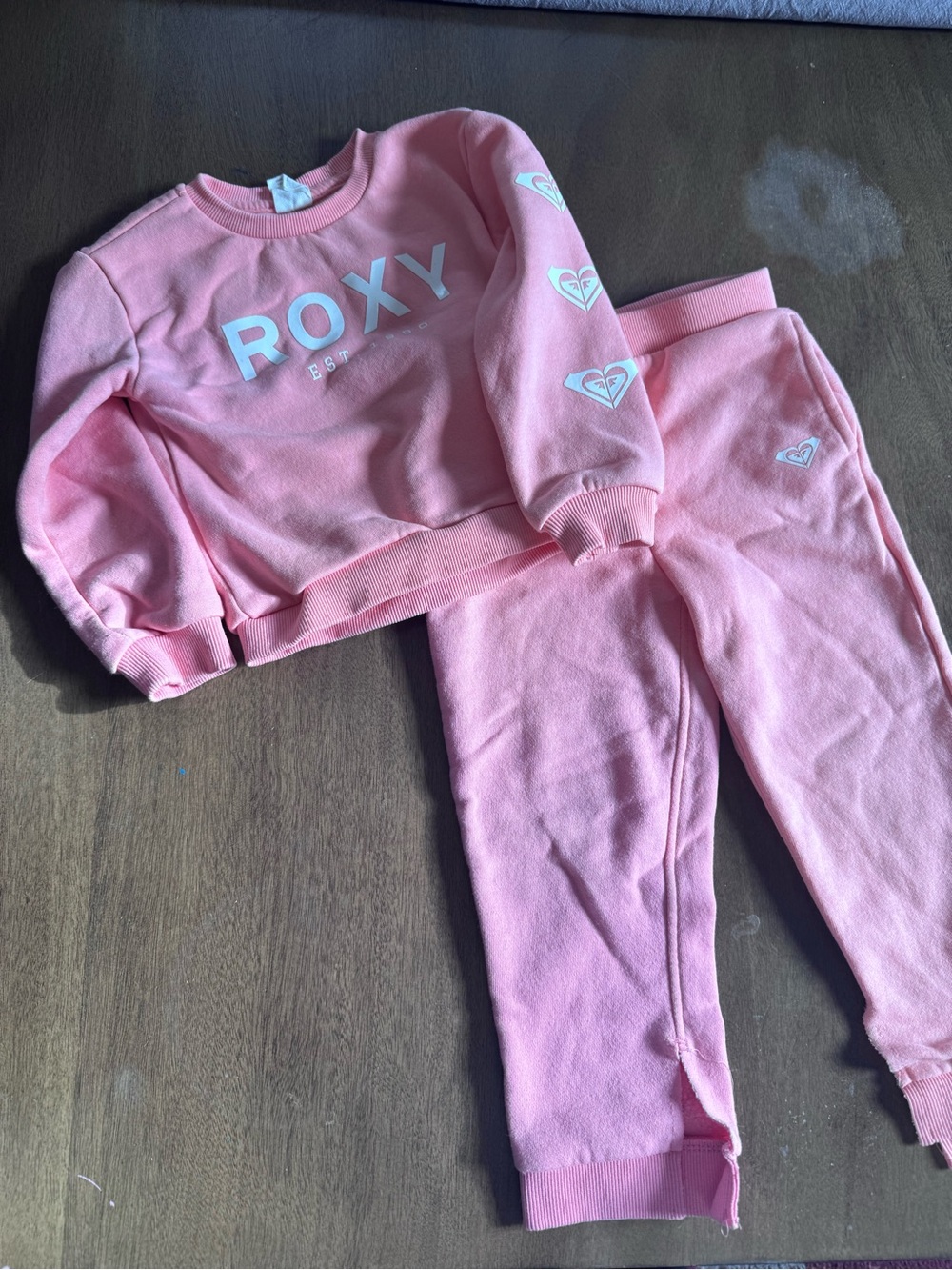 Roxy Girls Toddler Matching Set  Size 3t Sweatshirt/ Sweatpants